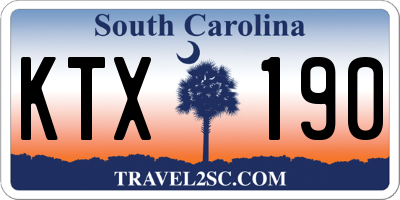 SC license plate KTX190
