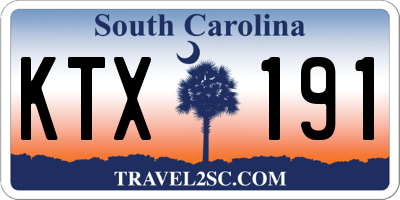 SC license plate KTX191