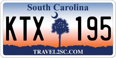 SC license plate KTX195