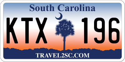 SC license plate KTX196
