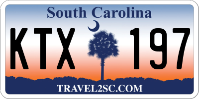SC license plate KTX197