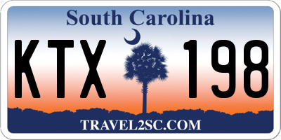 SC license plate KTX198