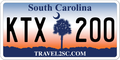 SC license plate KTX200