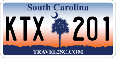 SC license plate KTX201