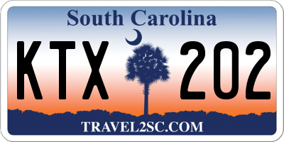 SC license plate KTX202