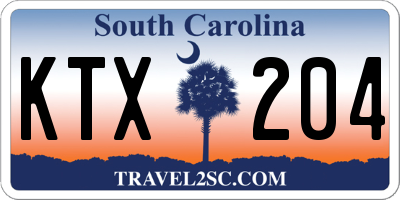 SC license plate KTX204