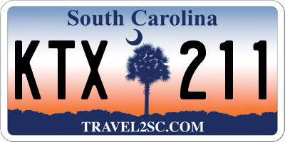 SC license plate KTX211