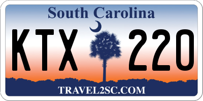 SC license plate KTX220