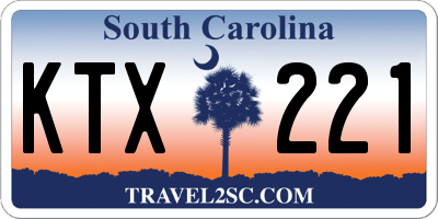 SC license plate KTX221