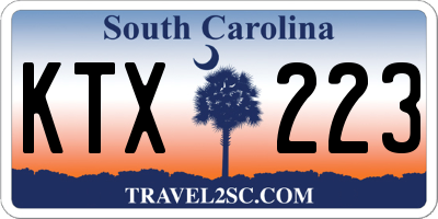 SC license plate KTX223