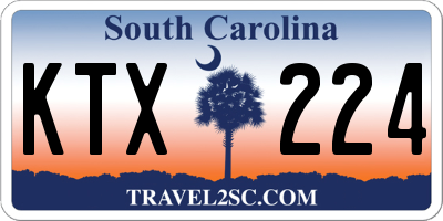 SC license plate KTX224