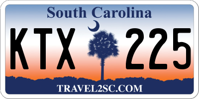 SC license plate KTX225
