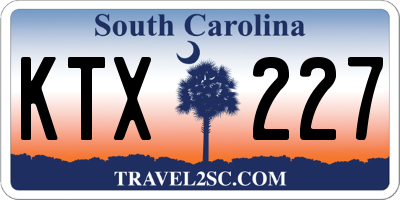 SC license plate KTX227