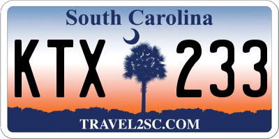 SC license plate KTX233