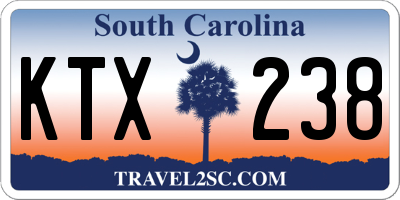SC license plate KTX238