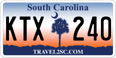 SC license plate KTX240