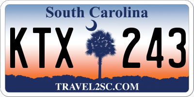 SC license plate KTX243