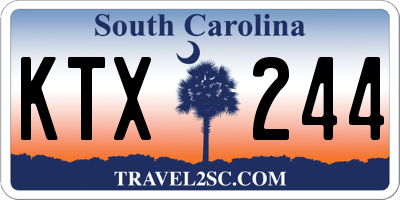 SC license plate KTX244