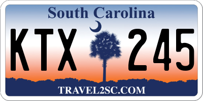 SC license plate KTX245