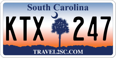 SC license plate KTX247