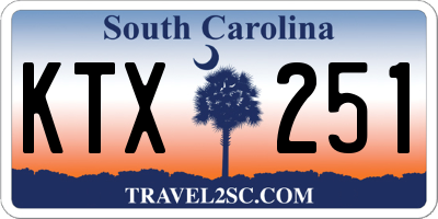 SC license plate KTX251
