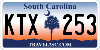 SC license plate KTX253