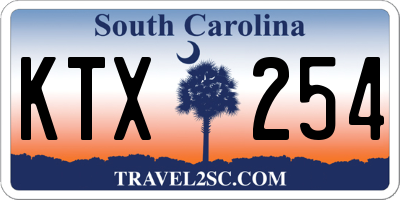 SC license plate KTX254