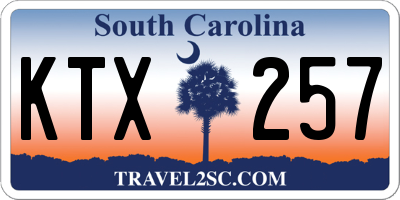 SC license plate KTX257