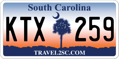 SC license plate KTX259