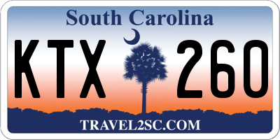 SC license plate KTX260