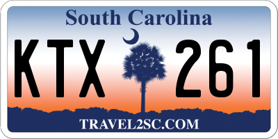 SC license plate KTX261
