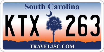 SC license plate KTX263