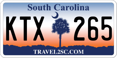 SC license plate KTX265