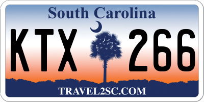 SC license plate KTX266
