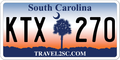 SC license plate KTX270