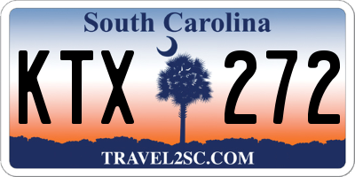 SC license plate KTX272
