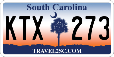 SC license plate KTX273