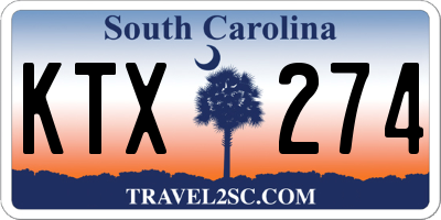 SC license plate KTX274