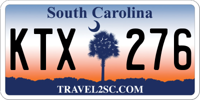 SC license plate KTX276