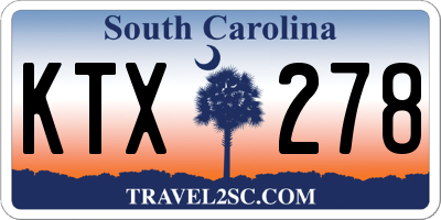 SC license plate KTX278