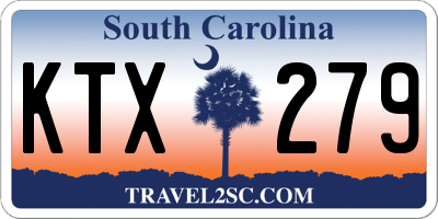 SC license plate KTX279