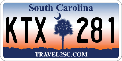 SC license plate KTX281