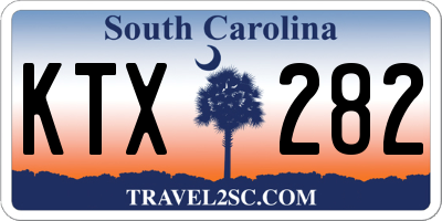 SC license plate KTX282