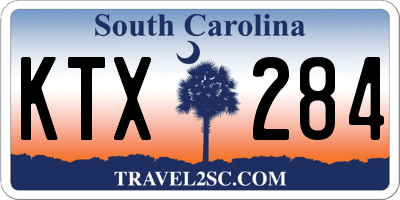 SC license plate KTX284