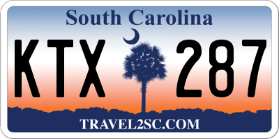 SC license plate KTX287