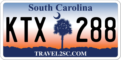 SC license plate KTX288