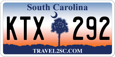 SC license plate KTX292