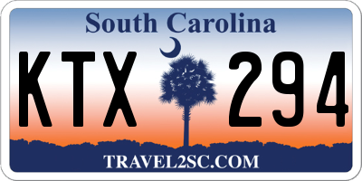 SC license plate KTX294