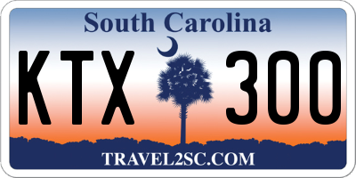 SC license plate KTX300