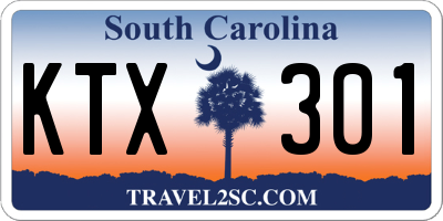 SC license plate KTX301